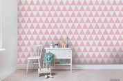 3D Pink Geometric Triangle Wall Mural Wallpaper LQH 34- Jess Art Decoration