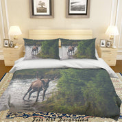 3D Nature Animal Deer Quilt Cover Set Bedding Set Duvet Cover Pillowcases WJ 3371- Jess Art Decoration