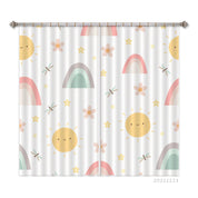 3D Cartoon Sun Rainbow Curtains and Drapes LQH 107- Jess Art Decoration