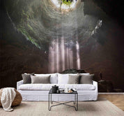 3D Cave Tree Sunlight Wall Mural Wallpaper 91- Jess Art Decoration