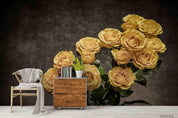 3D Yellow Rose Floral Wall Mural Wallpaper LXL- Jess Art Decoration