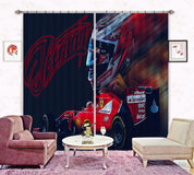 3D Formula One Racing Helmet Ferrari Curtains and Drapes GD 4826- Jess Art Decoration