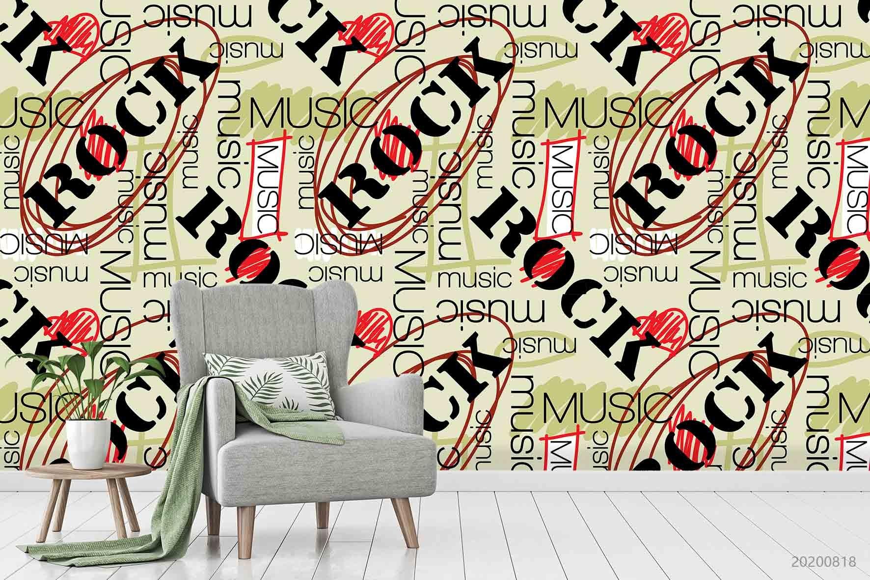 3D Vintage Letter Pattern Wall Mural Wallpaper LXL 1136- Jess Art Decoration