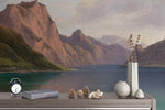 3D mountains lakes oil painting wall mural wallpaper 1- Jess Art Decoration