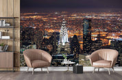 3D Chrysler Building Manhattan New York City Night View Wall Mural Wallpaper GD 2341- Jess Art Decoration