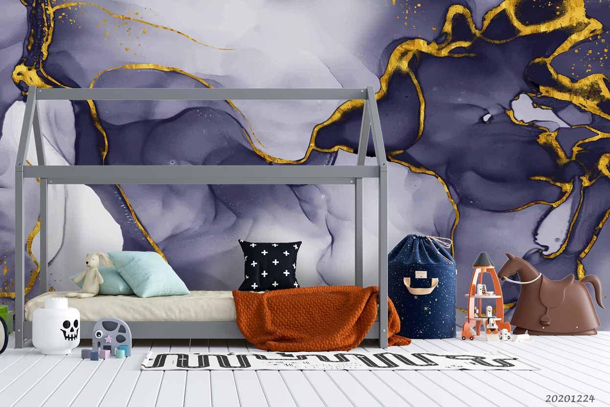 3D Watercolor Grey Marble Wall Mural Wallpaper LQH 71- Jess Art Decoration