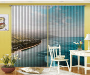 3D Sky Sea Nature Landscape Curtains and Drapes LQH 11- Jess Art Decoration