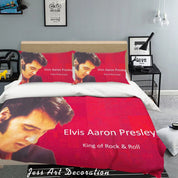 3D Rock Star Elvis Presley Quilt Cover Set Bedding Set Pillowcases 10- Jess Art Decoration