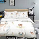 3D Color Cartoon Reindeer Quilt Cover Set Bedding Set Pillowcases  177- Jess Art Decoration