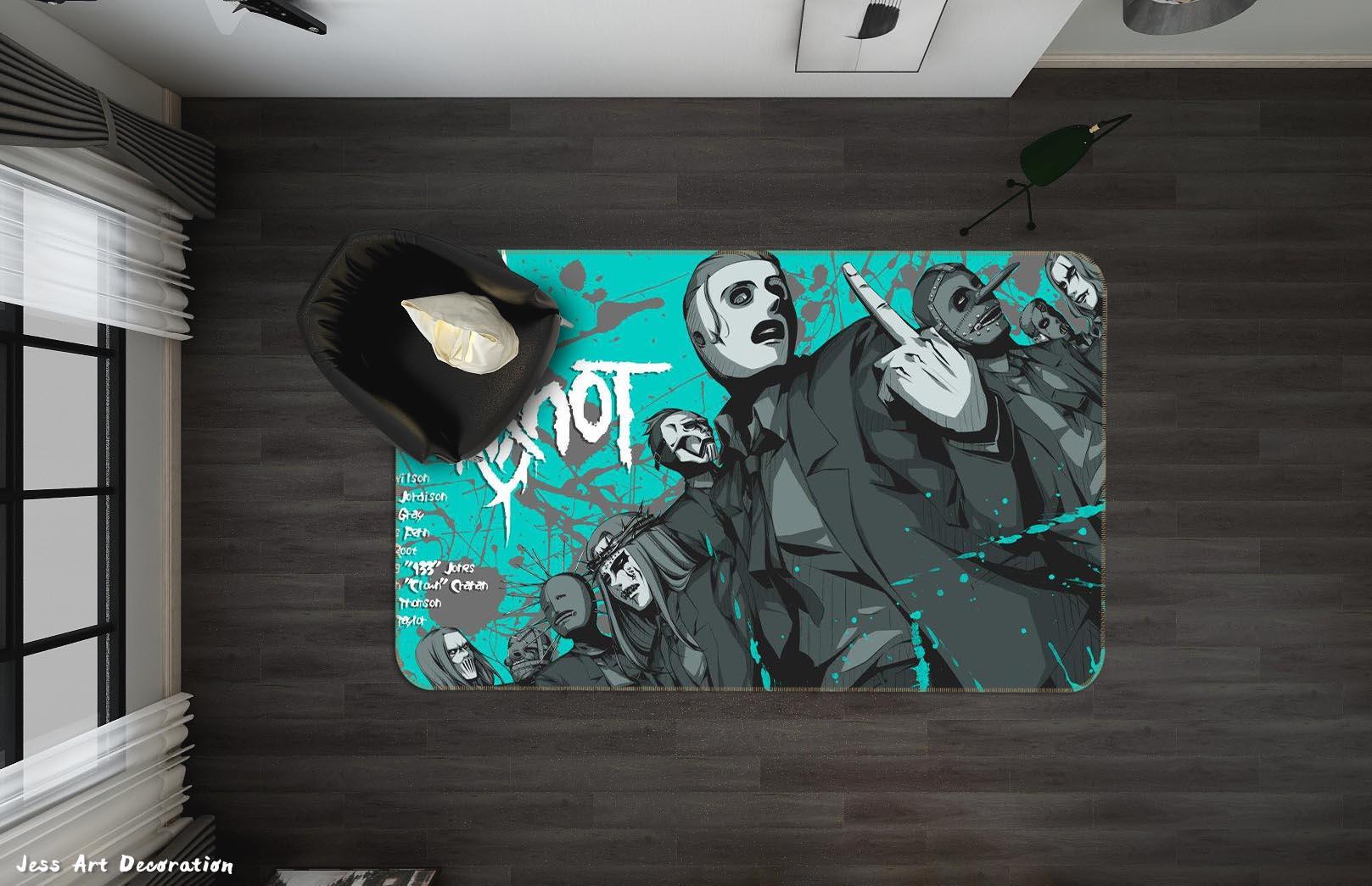 3D Slipknot Rock Band Non-Slip Rug Mat 40- Jess Art Decoration