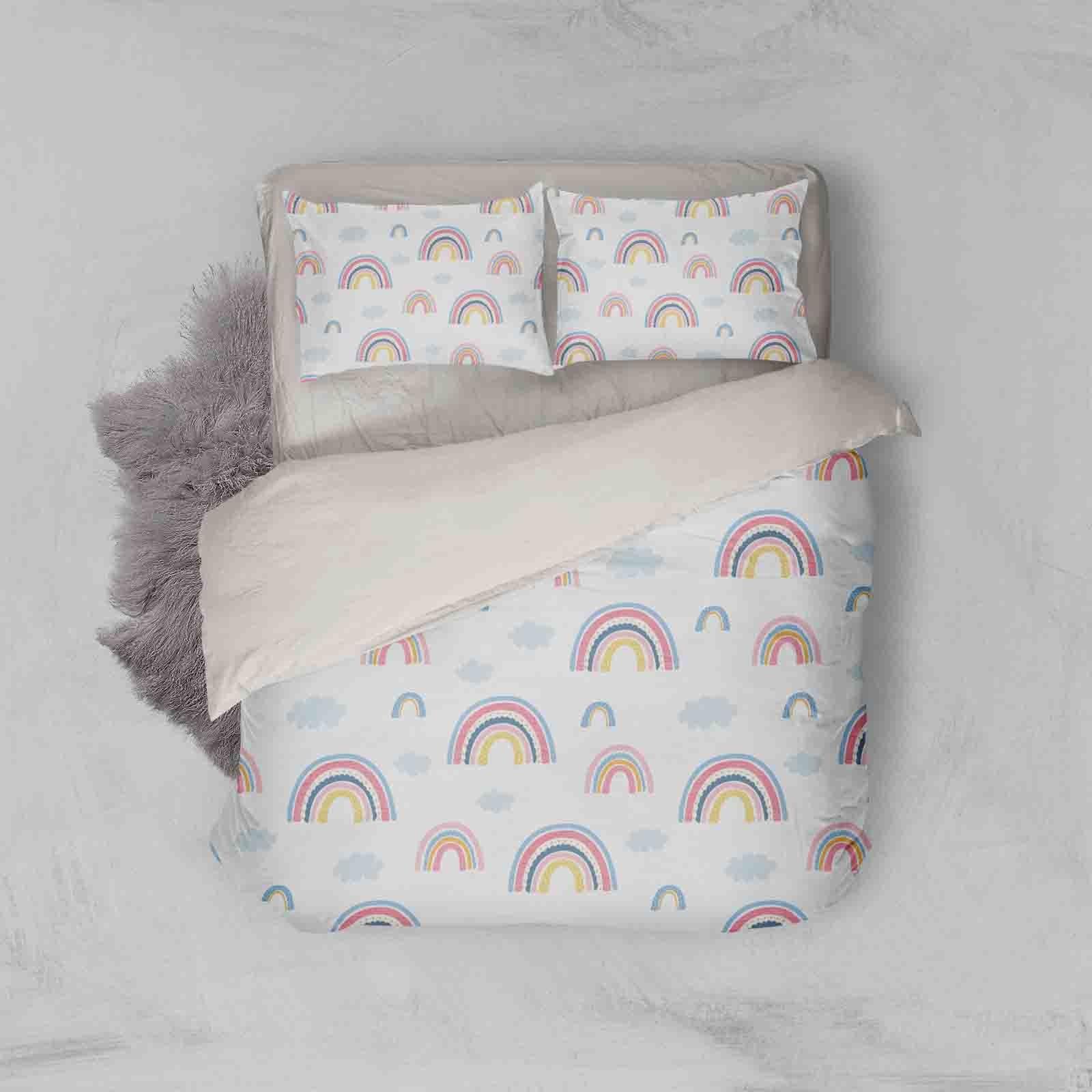 3D Rainbow Pattern Quilt Cover Set Bedding Set Pillowcases 111- Jess Art Decoration