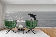 3D Sea Sunlight Dolphin Wall Mural Wallpaper WJ 3119- Jess Art Decoration