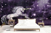 3D Purple Star Unicorn Wall Mural Wallpaper 52- Jess Art Decoration