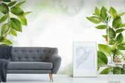 3D  Hand-painted Gouache Plant  Leaf Wall Mural Wallpaper SWW1057- Jess Art Decoration