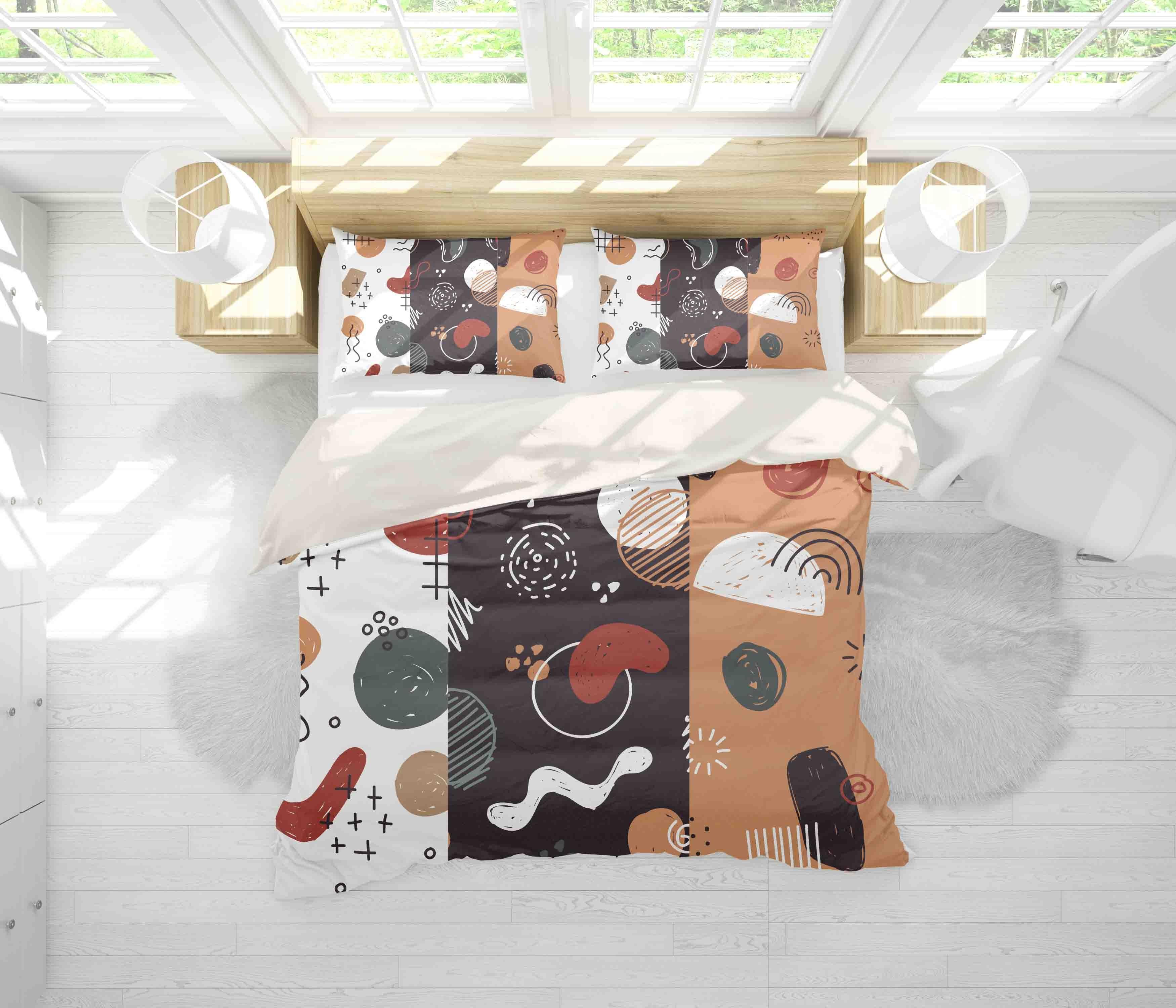 3D Abstract Colorful Pattern Quilt Cover Set Bedding Set Duvet Cover Pillowcases LXL- Jess Art Decoration