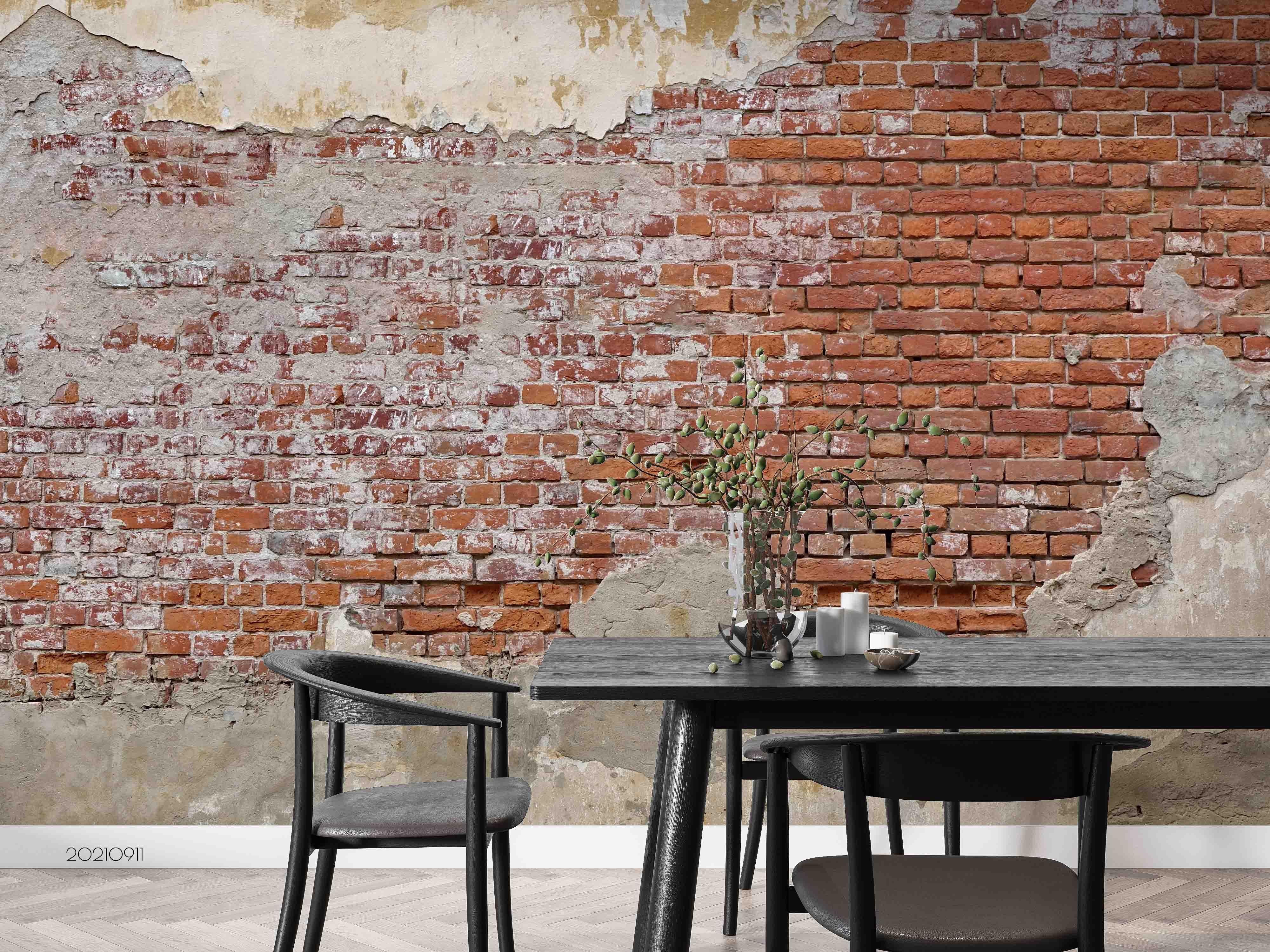 3D Red Brick Wall Texture Wall Mural Wallpaper LQH 749- Jess Art Decoration