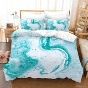 3D Abstract Green Marble Texture Quilt Cover Set Bedding Set Duvet Cover Pillowcases 48- Jess Art Decoration