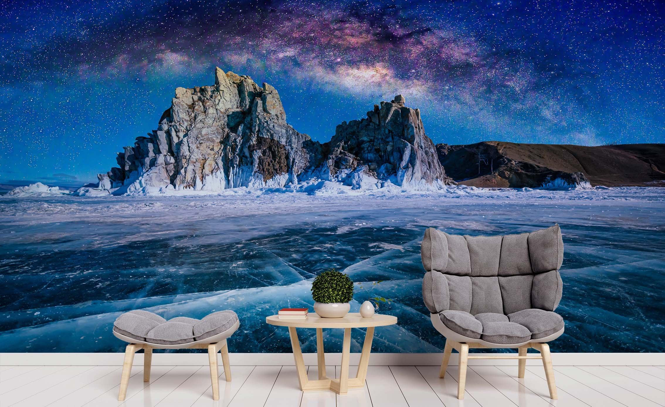 3D Blue Sky Night Scenery Starry Sky Wall Mural Wallpaper ZY D51- Jess Art Decoration