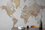 3D World Map Wall Mural Wallpaper LQH 537- Jess Art Decoration