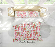 3D White Floral Quilt Cover Set Bedding Set Duvet Cover Pillowcases SF118- Jess Art Decoration