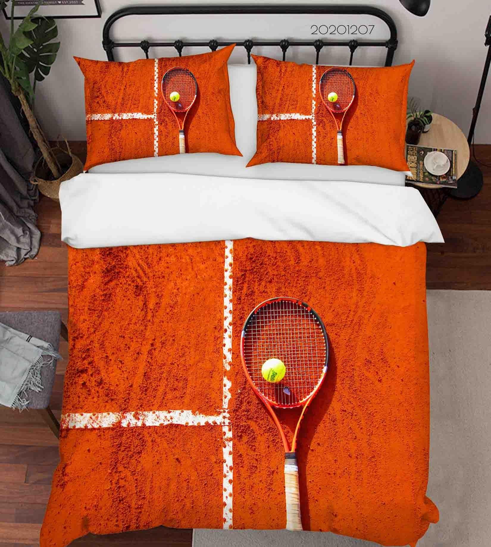 3D Pexels Sports Tennis Court Quilt Cover Set Bedding Set Duvet Cover Pillowcases LXL- Jess Art Decoration