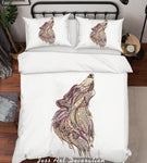 3D Color Abstract Wolf Quilt Cover Set Bedding Set Pillowcases  58- Jess Art Decoration