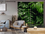 3D Tropical Plant Green Leaf Curtains and Drapes GD 4377- Jess Art Decoration