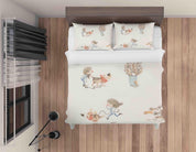 3D Cartoon Kids Cat Dog Mouse Quilt Cover Set Bedding Set Duvet Cover Pillowcases SF045- Jess Art Decoration