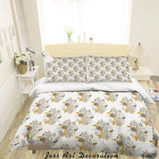 3D Vintage Floral Quilt Cover Set Bedding Set Duvet Cover Pillowcases WJ 1532- Jess Art Decoration