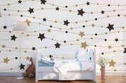 3D Black White  Star Line Wall Mural Wallpaper 19- Jess Art Decoration