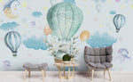 3D Hot Air Balloon Jellyfish Moon Wall Mural Wallpaper SF119- Jess Art Decoration