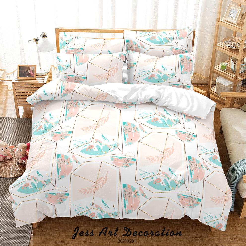 3D Abstract Bottle Leaf Quilt Cover Set Bedding Set Duvet Cover Pillowcases 38- Jess Art Decoration
