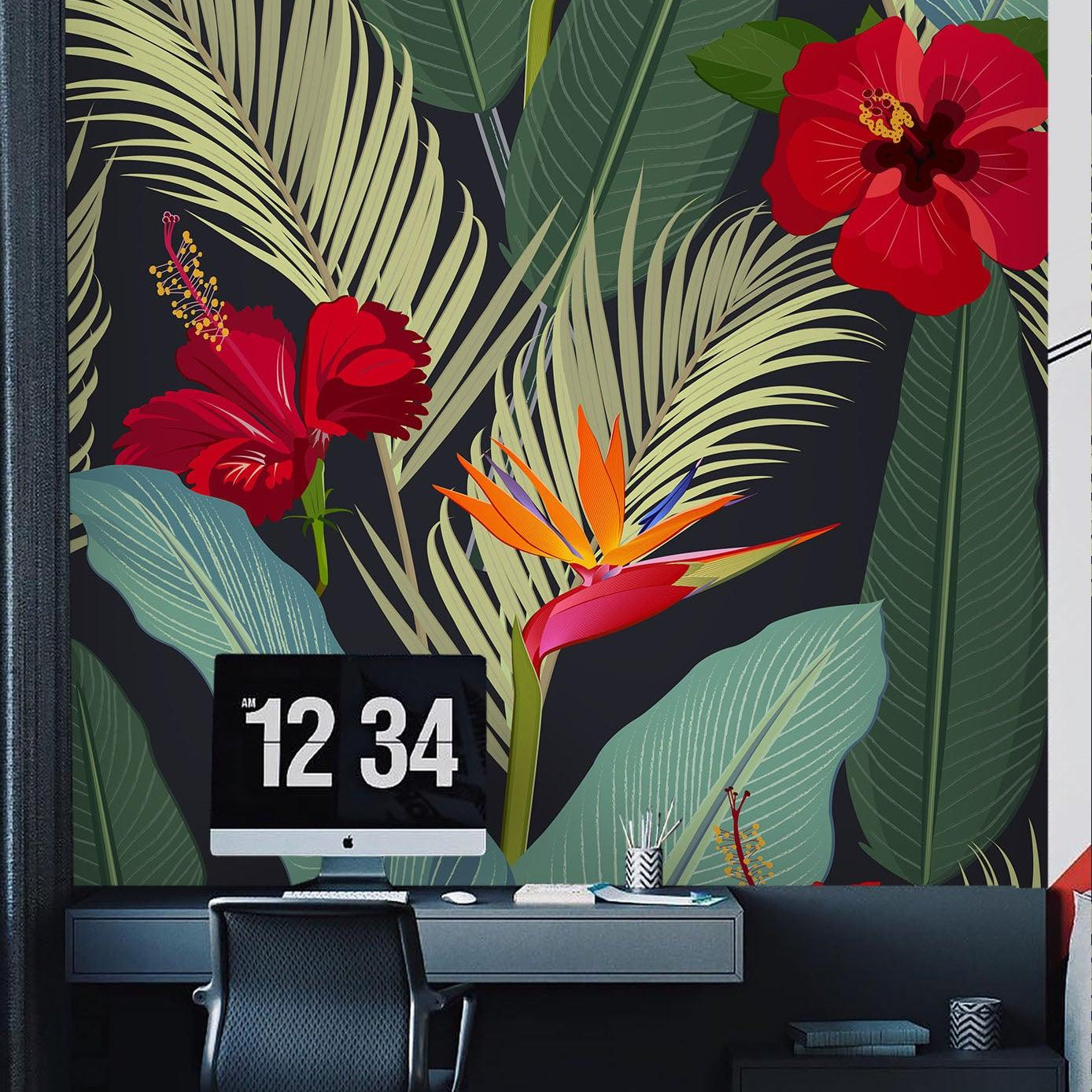 3D Tropical Floral Leaves Wall Mural Wallpaper 5 LQH- Jess Art Decoration