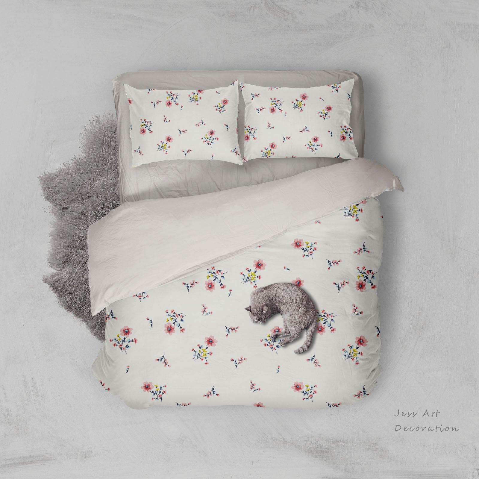 3D Colored Flower Pattern Quilt Cover Set Bedding Set Pillowcases  86- Jess Art Decoration