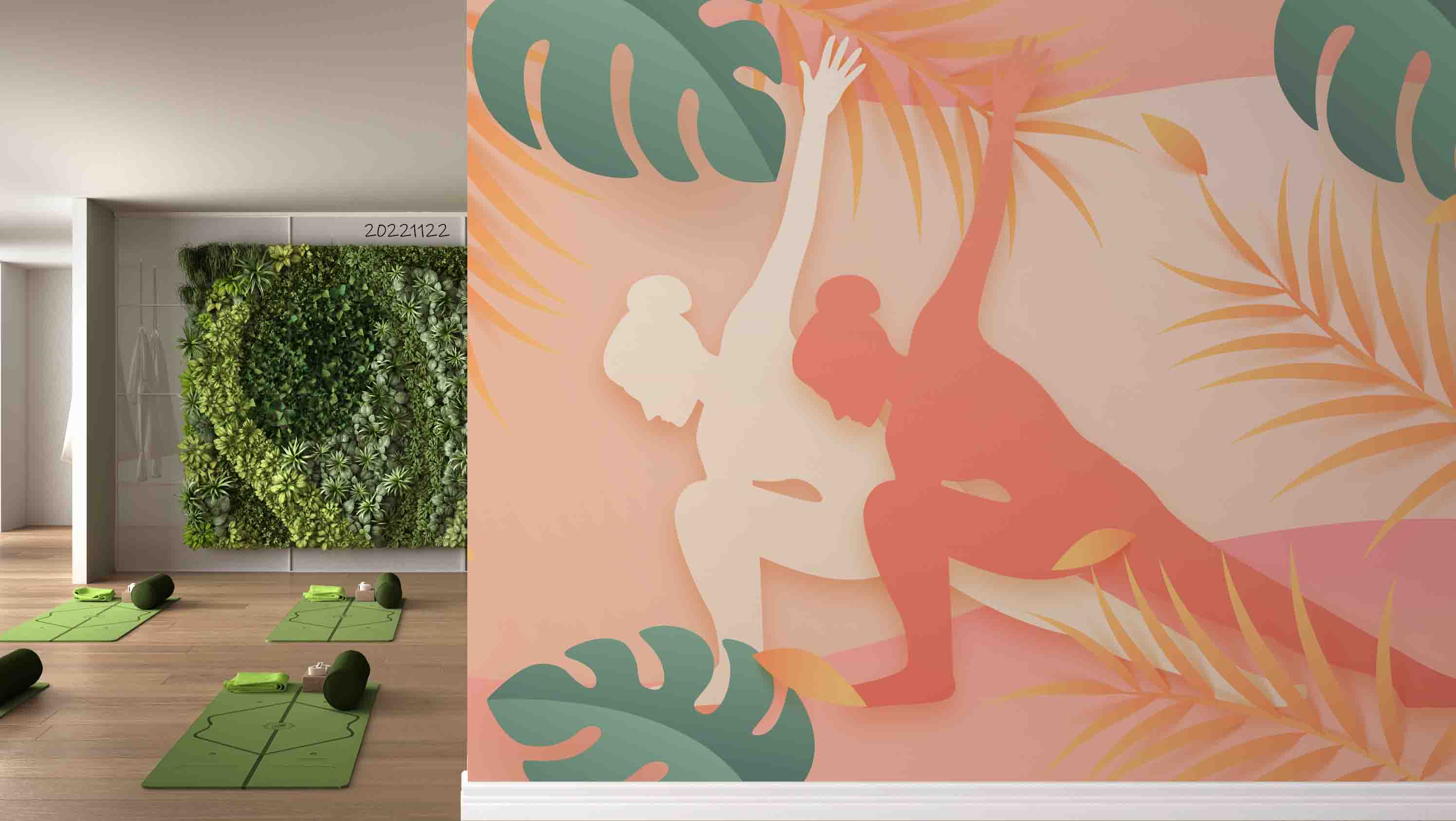 3D Yoga Background Wall Mural Wallpaper GD 2516- Jess Art Decoration
