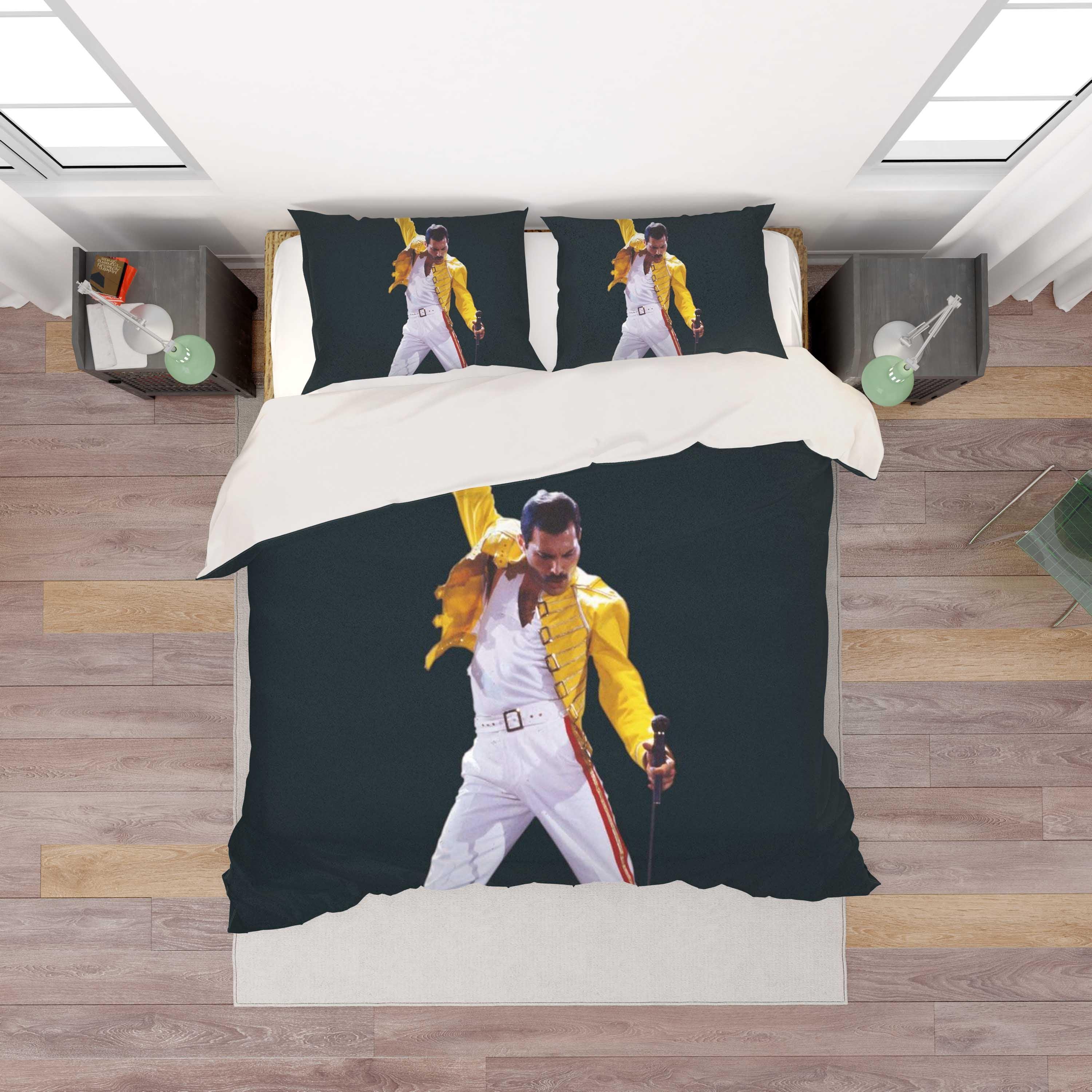 3D Freddie Mercury Quilt Cover Set Bedding Set Pillowcases 13- Jess Art Decoration