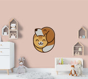 3D Cartoon Cat Dog Friends Wall Mural Wallpaper 09- Jess Art Decoration