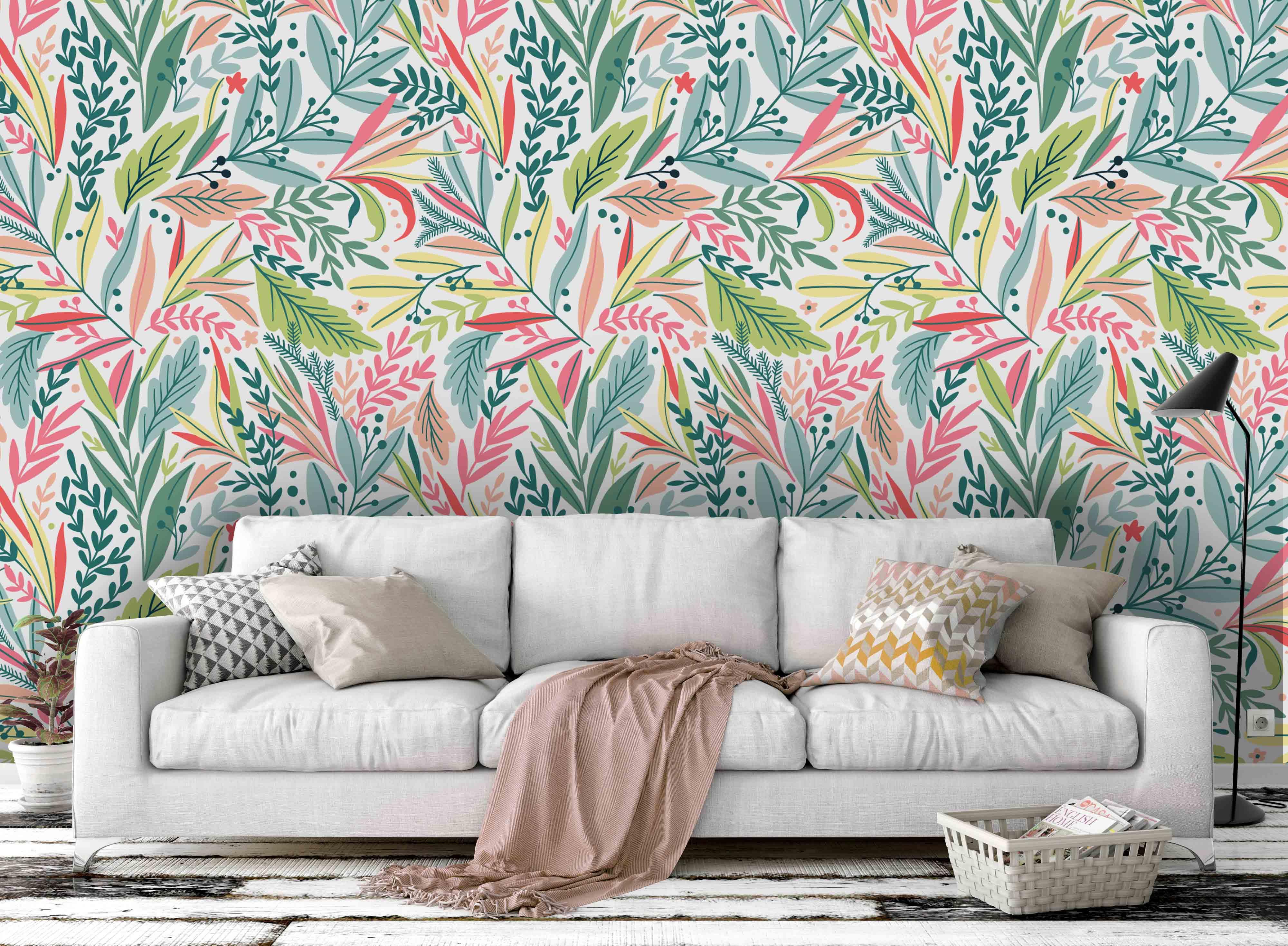 3D Leaves Branch Wall Mural Wallpaper 74- Jess Art Decoration