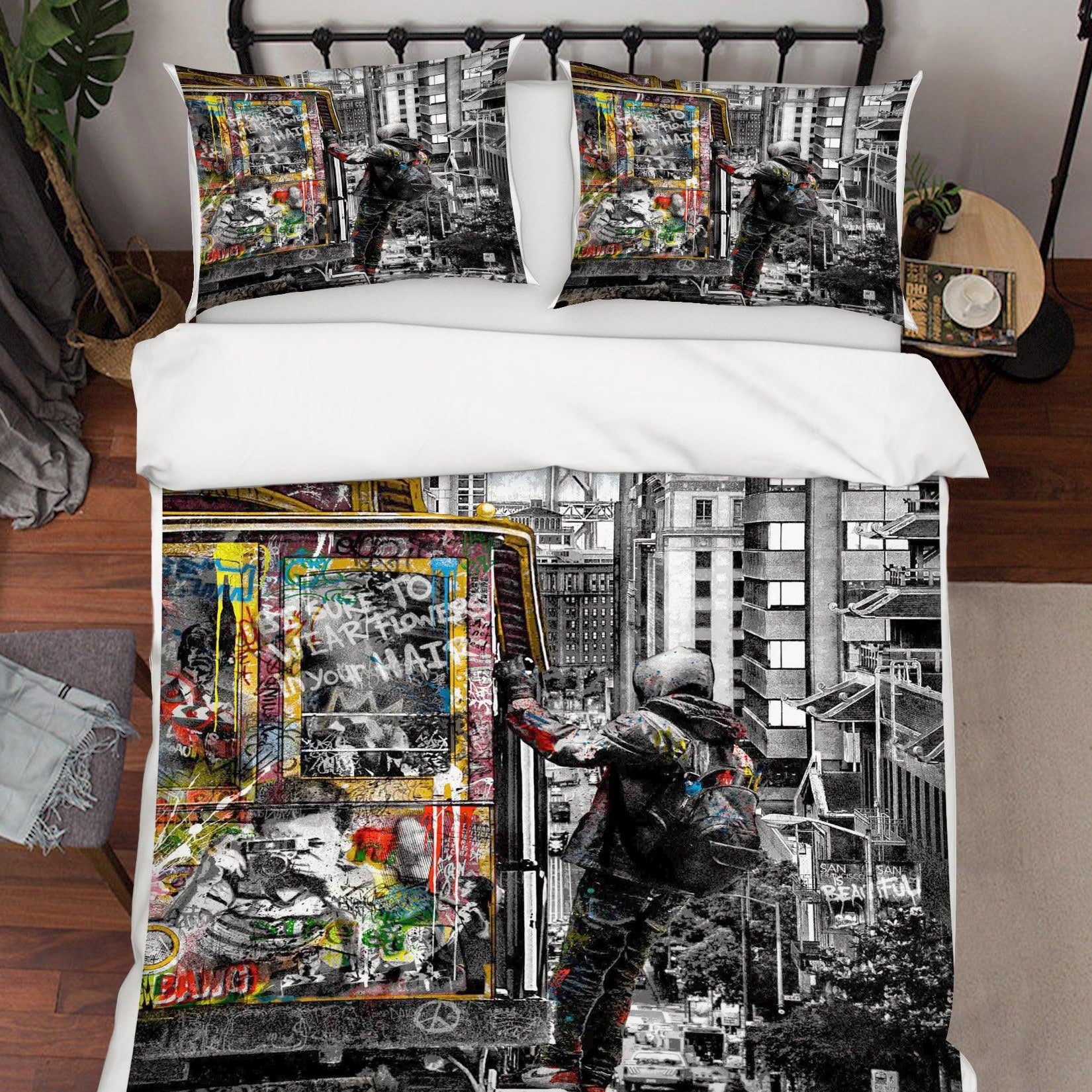 3D  SanFrancisco Is Beautiful Colorized Quilt Cover Set Bedding Set Duvet Cover Pillowcases  ZY D102- Jess Art Decoration