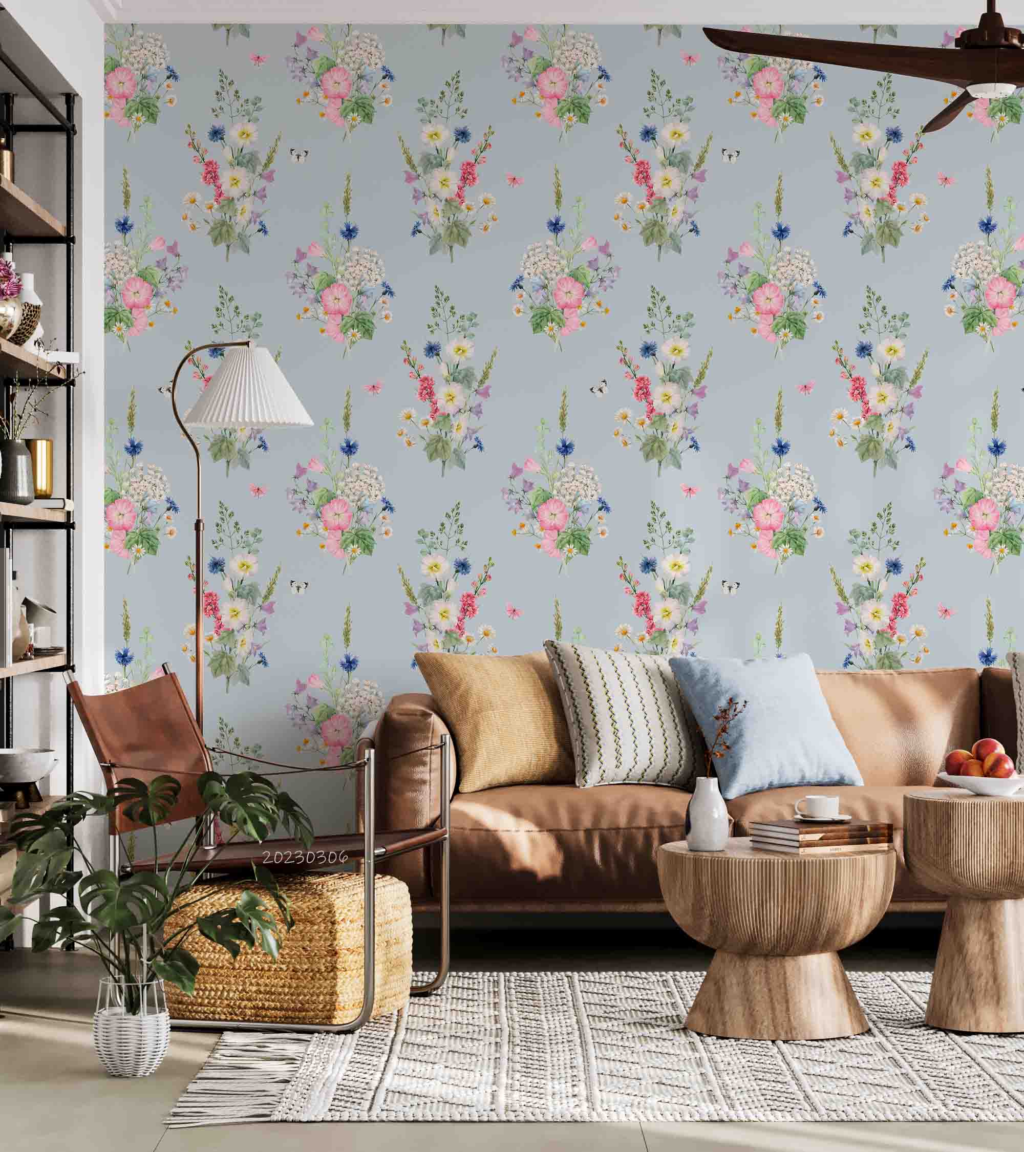 3D Watercolor Summer Floral Wall Mural Wallpaper GD 1715- Jess Art Decoration