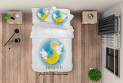 3D White Rabbit Moon Star Quilt Cover Set Bedding Set Duvet Cover Pillowcases SF92- Jess Art Decoration