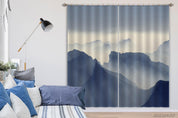 3D Mountain Misty Ink Curtains and Drapes GD 767- Jess Art Decoration