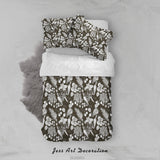 3D Hand Sketching Floral Leaves Plant Quilt Cover Set Bedding Set Duvet Cover Pillowcases LXL 49- Jess Art Decoration