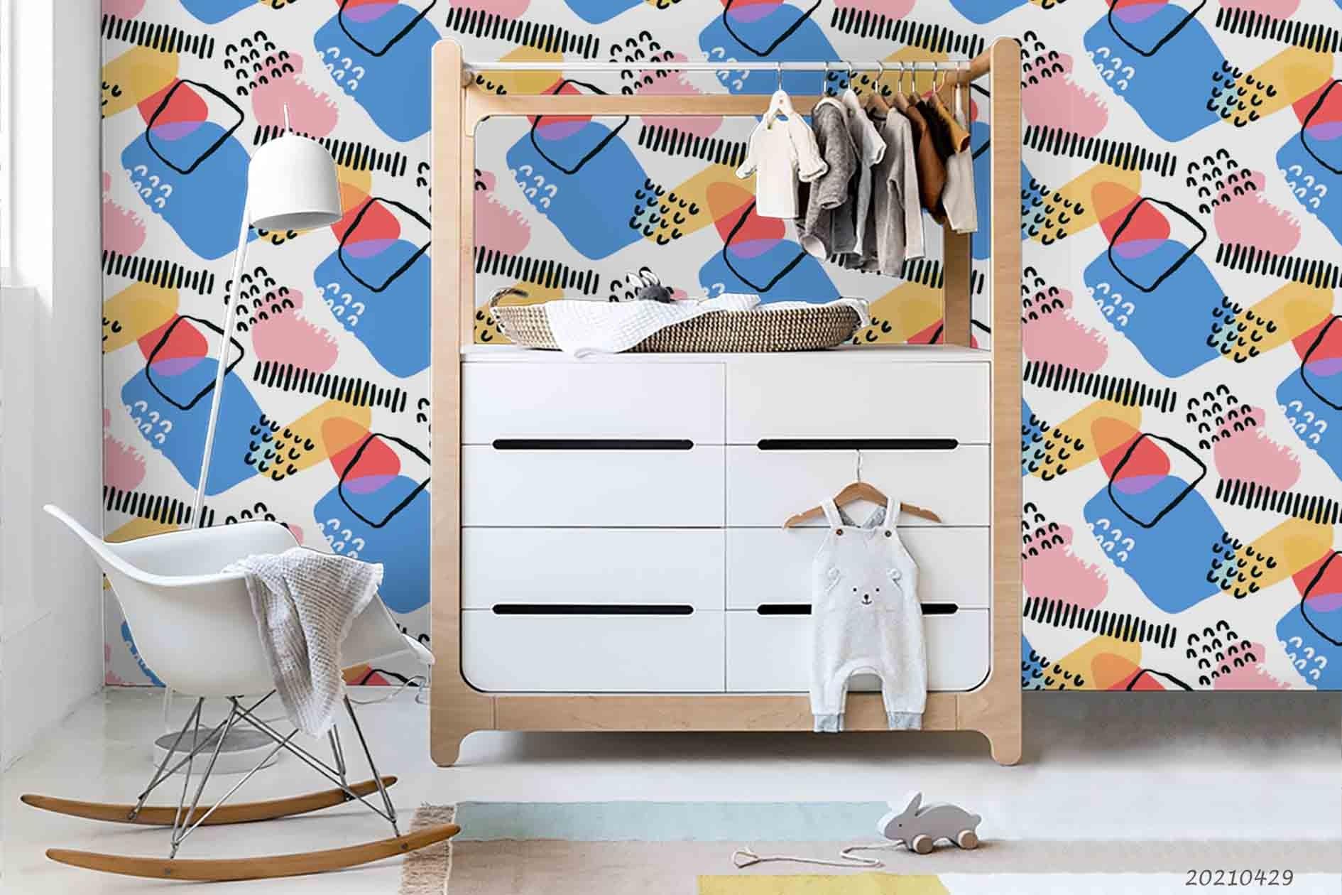 3D Abstract Color Pattern Wall Mural Wallpaper LQH 128- Jess Art Decoration