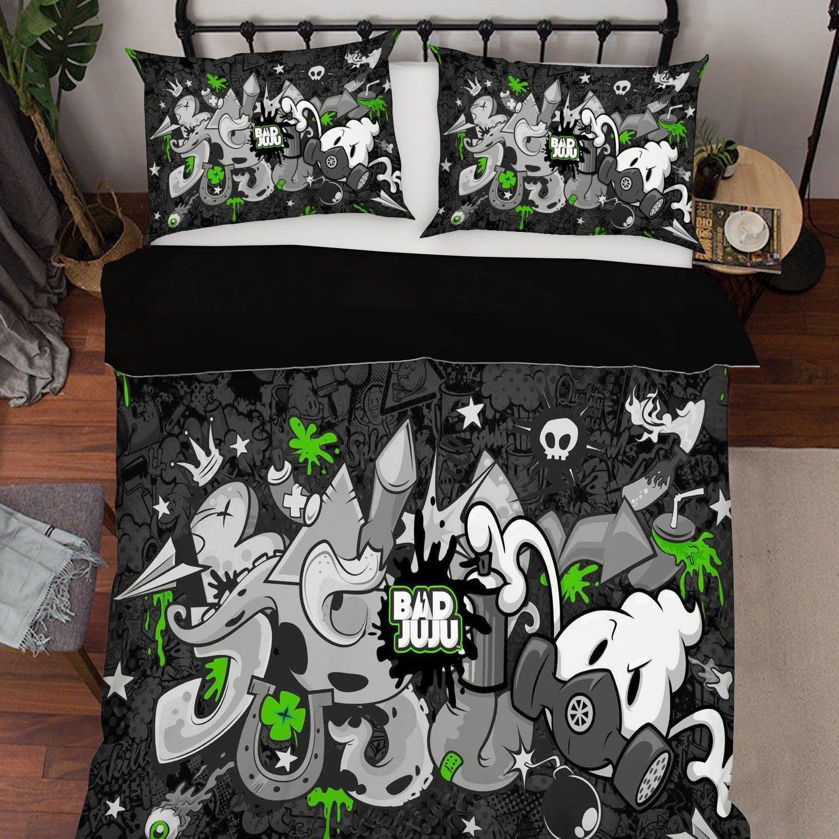 3D Graffiti Quilt Cover Set Bedding Set Pillowcases 63- Jess Art Decoration