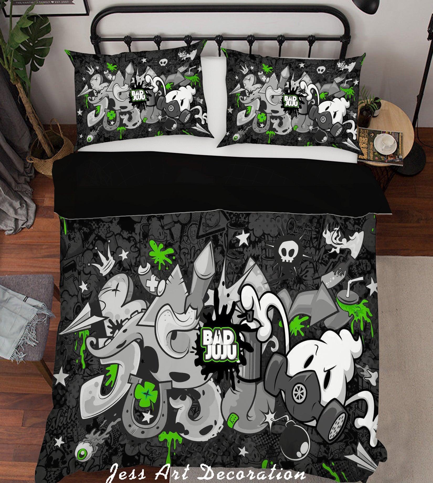 3D Graffiti Quilt Cover Set Bedding Set Pillowcases 63- Jess Art Decoration
