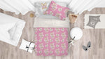 3D Pink Puppy Duck Quilt Cover Set Bedding Set Pillowcases 12- Jess Art Decoration