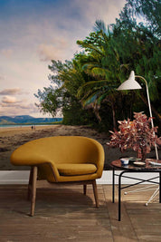 3D blue sky sea tree wall mural wallpaper 100- Jess Art Decoration