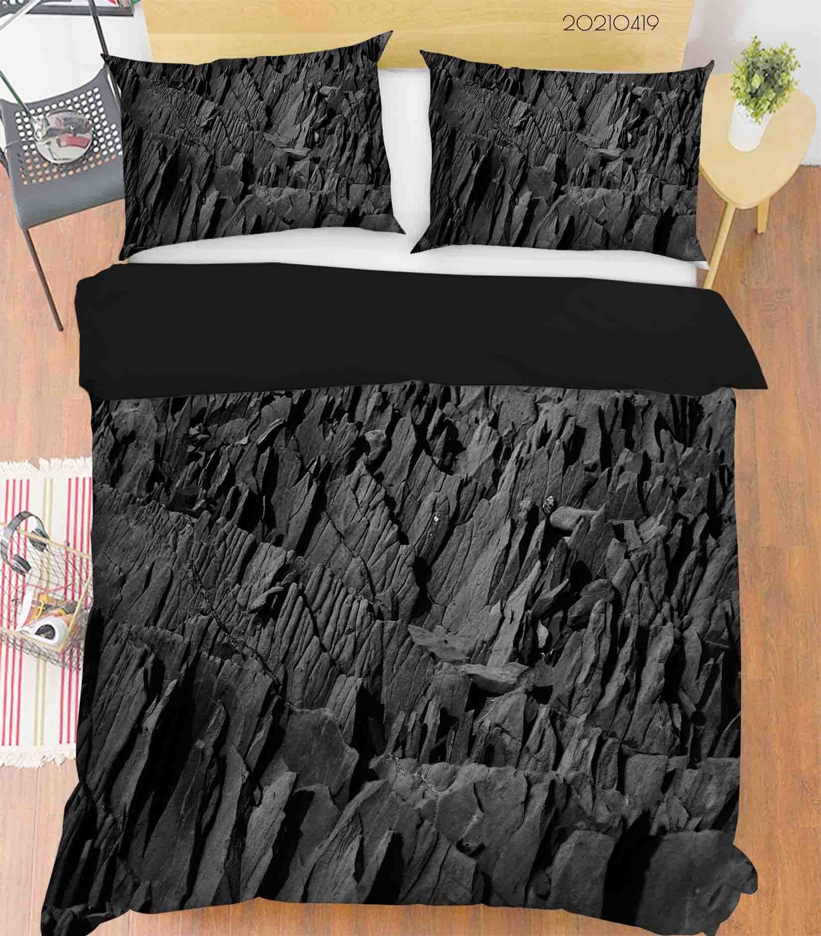 3D Rock Texture Quilt Cover Set Bedding Set Duvet Cover Pillowcases 163- Jess Art Decoration