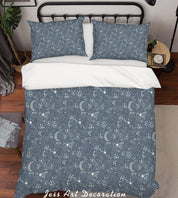 3D Abstract Moon Star Pattern Quilt Cover Set Bedding Set Duvet Cover Pillowcases WJ 6874- Jess Art Decoration